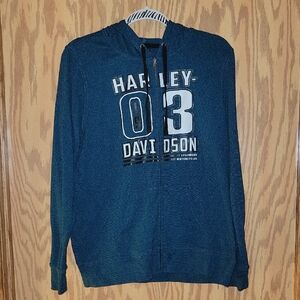 Harley-Davidson Blue Women's Long Sleeve Zip Up